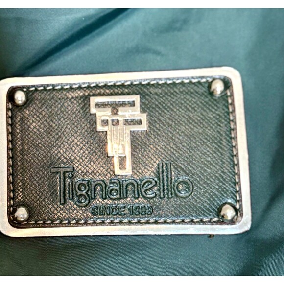 Tignanello Forest Green Shoulder Bag Handbag Purse Carry All Nice Roomy Bag - Picture 3 of 10